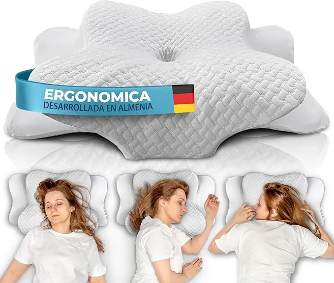 Glückstoff® Almohada de Memory Foam [para Todas Las Posiciones DE Descanso] – Almohada Ergonómica de Memory Foam – Almohada Suave para Cabeza y Cuello – Almohada Transpirable con Funda de Bambú