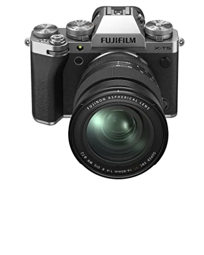 Fujifilm X-T5 Cámara Digital Mirrorless con Objetivo Zoom XF16-80mm/F4 R OIS WR Plata