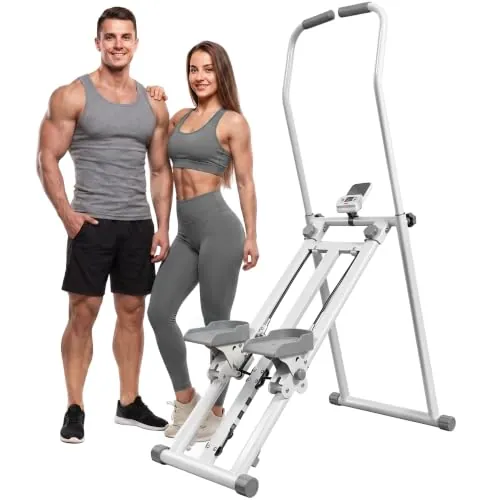 SPORTNOW Stepper de Escalera Plegable con 3 Niveles de Resistencia,