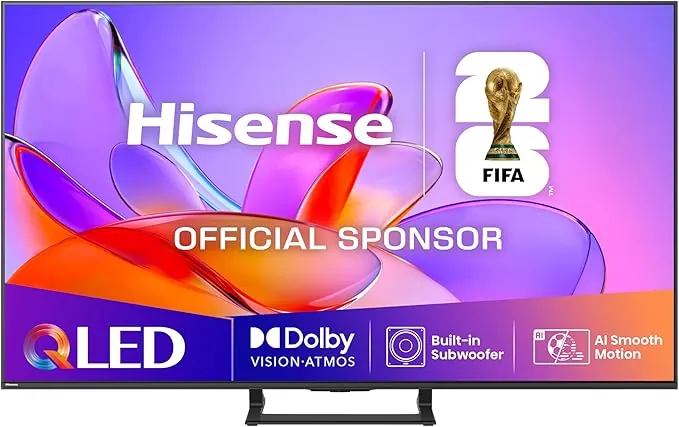 Hisense 50A7Q - QLED Smart TV 50 Pulgadas, Movimientos Suaves IA, Dolby Vision, Dolby Atmos, Subwoofer Integrado, Modo Juego Plus, Modo Deportes IA, Bluetooth & HDMI 2.1, Control por Voz Alexa