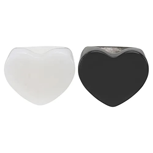 Holibanna 2 Piezas de Anillos de Acrílico Grueso en Forma de Corazón Anillo de Dedo Vintage Anillo de Joyería Anillos para Chicas Adolescentes Mujeres Vacaciones de Playa Decoración de