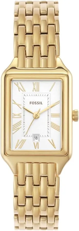 Fossil Reloj Raquel para Mujer, Movimiento de Cuarzo de Tres Agujas con Correa de Acero Inoxidable