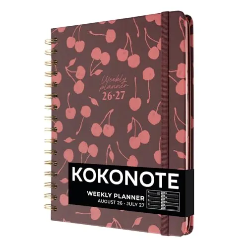Kokonote Agenda 2026 2027 Semana Vista A5 Cherry