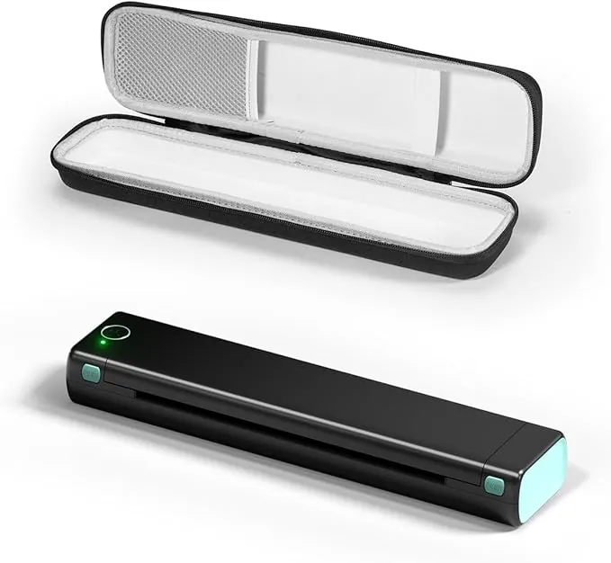Phomemo M08F Impresora Inalámbrica Portátil Bluetooth Impresora Móvil Sin Tinta, Compatible con Formato A4, Impresora Térmica Compatible con Smartphone y Portátil,con 1 Custodia