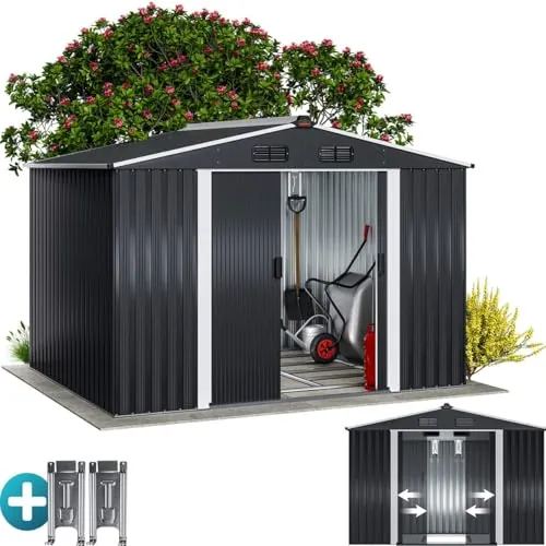GARDEBRUK Caseta Jardín Metálica 5m² con Base Antracita