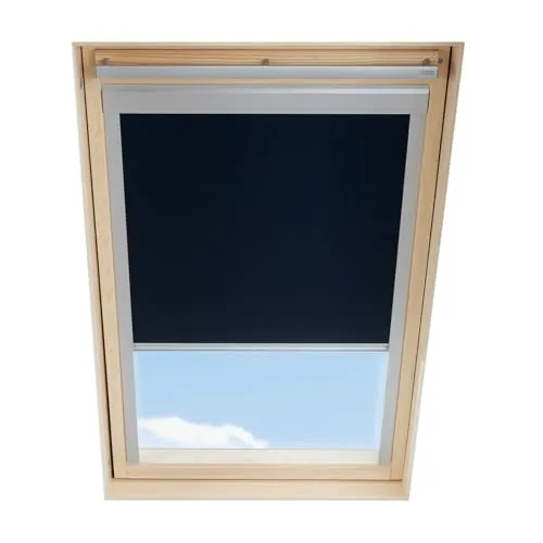 Cortina de oscurecimiento Compatible con Ventana de Techo VELUX S08 / 608, ‎Negro