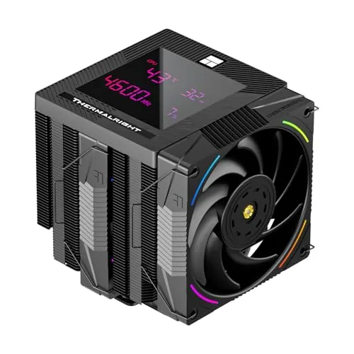 Thermalright-TR Phantom Spirit 120 Digital EVO - Ventilador para CPU (7 conductos térmicos, doble ventilador PWM de 120 mm, pantalla digital en la tapa, para AM4/AM5/Intel LGA1700/1851/1150/1151/1200)