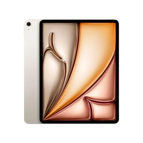 Apple iPad Air de 13 Pulgadas (M2): Pantalla Liquid Retina, 1 TB, cámara Frontal de 12 Mpx en Horizontal y cámara Trasera de 12 Mpx, Wi-Fi 6E, Touch ID, autonomía de Sol a Sol - Blanco Estrella