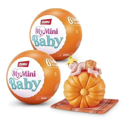 My Mini Baby Pumpkin Patch Series 1 (2 PACK) - Collectible Mystery de ZURU | Abre la capsula misteriosa mas linda de otono, juego creativo, diversión para todas las edades, juguete coleccionable