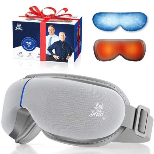 Bob and Brad Masajeador de ojos con calor y frío, gafas de presoterapia ocular, ideal para migrañas, ojos secos y fatiga ocular, mejora el sueño