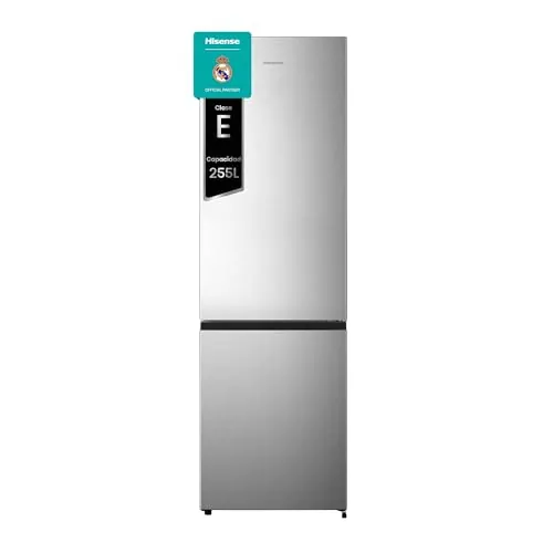 Hisense RB329N4ACE - Refrigerador combinado de instalación libre, Total No Frost con ventilación multiflujo, Inox Look, altura 180 cm, capacidad neta 255 L