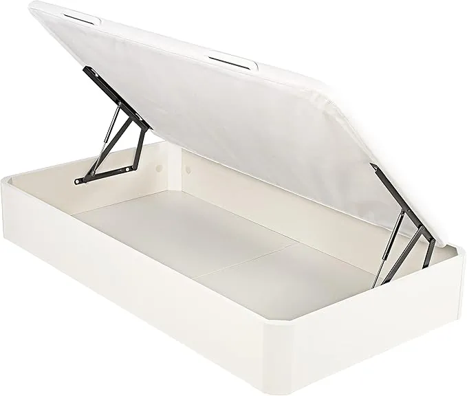 What The Sleep | Canapé Juvenil Apertura Lateral | 105x190 | Blanco | Entrega, Montaje y Retirada Usado Incluido | Apto Todos Colchones I Altura 32 cm | Esquinas Redondeadas | Storage Bed