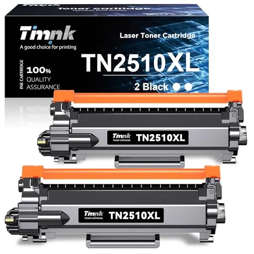 Timink Tóner TN-2510XL Compatible para Brother HL-L2400DW, 3000 páginas | TN2510XL Compatible para Brother TN2510XL para Brother HL-L2400DW HL-L2445DW DCP-L2660DW DCP-L2620DW, 2 Negro