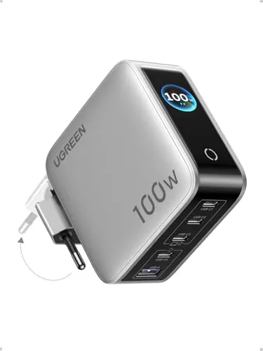 UGREEN Nexode Pro Cargador USB C 100W Carga Rápida Pantalla TFT