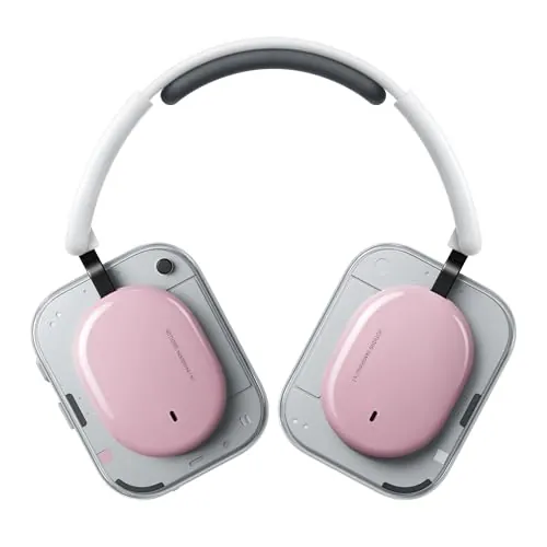 Nothing Headphone (a) Auriculares de Diadema Inalámbricos con Cancelación Activa de Ruido, hasta 135h de Batería, Hi-Res, Audio Espacial, Controles Táctiles– Rosa