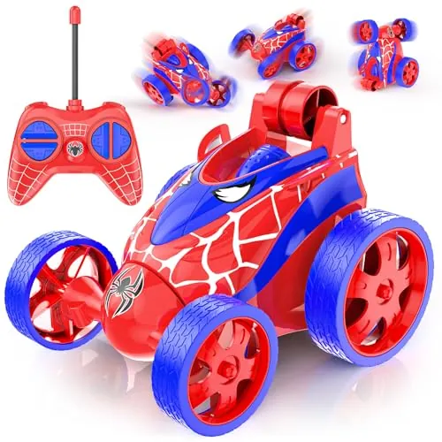 Buoeuik Spider Coche Teledirigido Acrobacia Niños 3 4 5 6 7 Años,Mini Coche