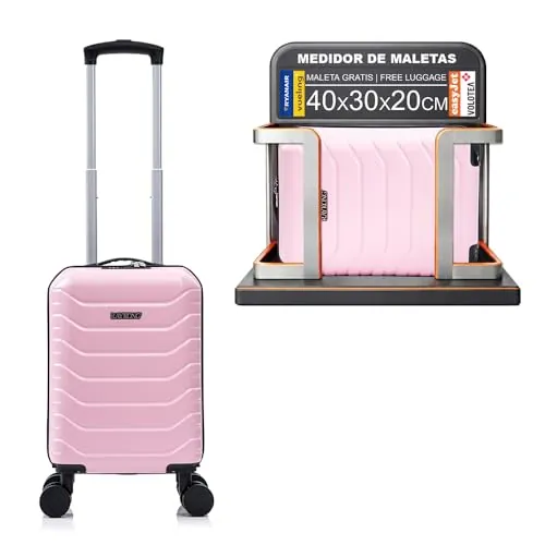 RAYKONG Maleta de Cabina ABS 40x30x20(24L)|Capacidad Maxima| Equipaje de Mano con Ruedas Desmontables para Ryanair | Vueling | EasyJet - Amarillo