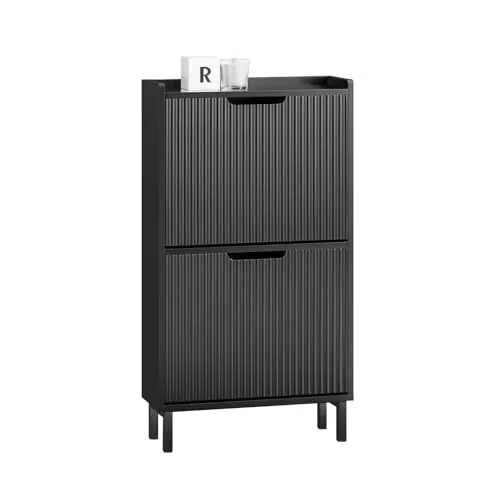 SoBuy Zapatero Estrecho con 2 Solapas 50x19x90cm para Recibidor
