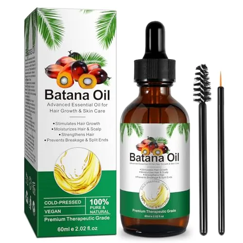 Aceite de Batana para el crecimiento del cabello, 60 ml, 100% puro y natural, fortalece el cabello, la piel y la crema hidratante facial, aromaterapia, adecuado para hombres y mujeres