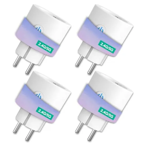 ANTELA Enchufe Inteligente 16A 3680W WiFi 2,4/5 GHz Compatible con Alexa