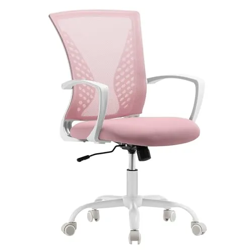 SONGMICS Silla de Malla, Altura Ajustable, Función de Inclinación