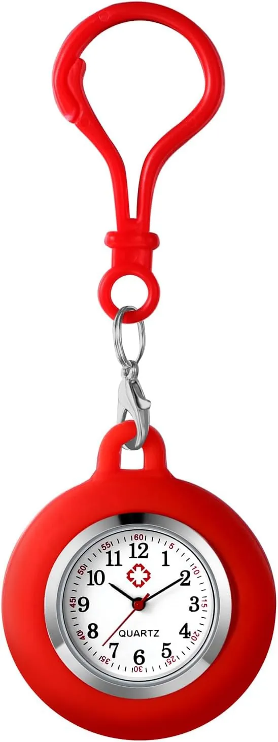 JewelryWe Reloj de Hebilla de Montañismo, Reloj de Hebilla de Mochila, Cubierta de Reloj de Silicona de Protección Ambiental Extraíble Simple, Adecuado para Médicos, Aventura al Aire Libre, Trabajador