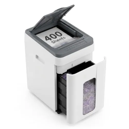 Fonirvanic Trituradora de Papel Profesional 400 Hojas P5 Microcorte
