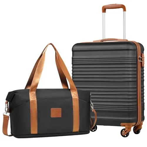 COOLIFE EasyJet Maleta Cabina 55x40x20cm+Bolsa 40x25(36) x20 Equipaje Mano