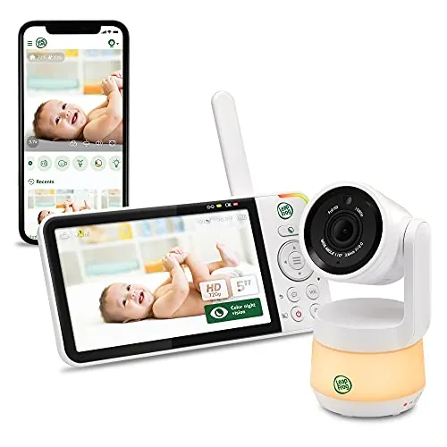 LeapFrog LF925HD Baby Monitors, 1080p WiFi Smart Baby Monitors, 360° Translation & Tilt, 8X Zoom, 5" 720p LCD Display, Night Vision, Walkie - Two-Way Talkie
