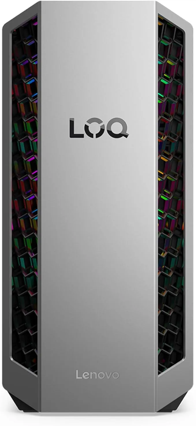 Lenovo LOQ Tower Gaming (AMD Ryzen 7 8745HX, NVIDIA GeForce RTX 5060, 16 GB RAM, 1 TB SSD, 26L, Wi-Fi 7, Sin Sistema Operativo) - Color Gris