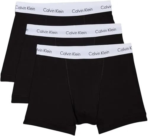 Calvin Klein Calzoncillos bóxer Hombre Pack de 3 Trunks Ropa Interior, Negro (Black), L