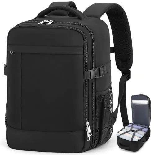 Lossga Mochila 45x36x20 para Easyjet Mochila Viaje Cabina Avion Maleta | Equipaje de Mano con Hebilla Pectoral, Bolsillo Lateral, Compartimento para Portátil, Bolsillo Antirrobo, Cintas Internas