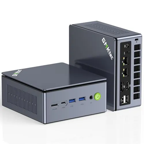 GMKtec (Garantie de 3 ANS) Mini-PC de jeu Dual 2.5G LAN, M7 Ultra Ryzen 7 Pro 6850U, 32Go RAM DDR5 4800 MHz + SSD PCIe 1To Oculink Mini Computer USB4/Wi-Fi 6E/Bluetooth 5.2/HDMI 2.1/USB-C/