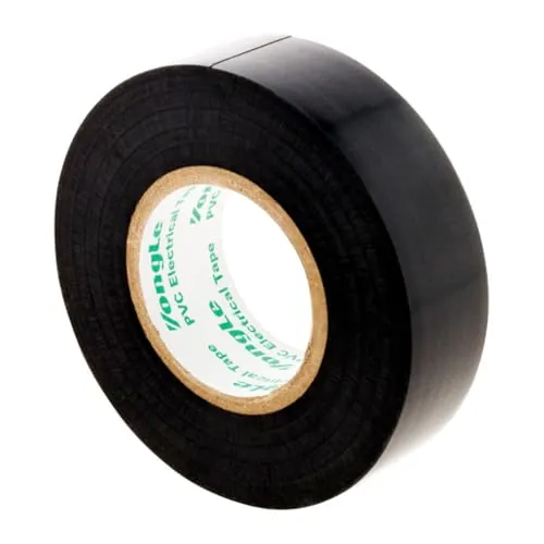 Zenitech - Cinta Adhesiva Aislante Eléctrica 19mm x 20m - Negra - PVC Grueso 0,15mm - Calidad Profesional para Seguridad y Resistencia - Ideal para Trabajos Eléctricos y Fácil Identificación