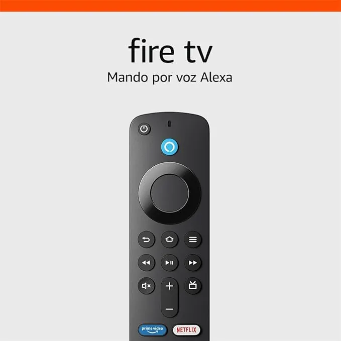 Mando por voz Alexa para el Fire TV de Amazon con controles para el televisor (se necesita un dispositivo Fire TV compatible)