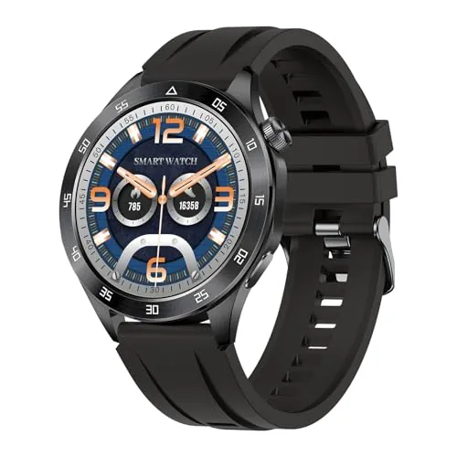 Reloj Inteligente Hombre, 1.85" AMOLED Smartwatch con Llamadas Bluetooth, 120 Modos Deportivos Smart Watch con SpO2/Pulsómetro/Monitor de Sueño/Podómetro, Impermeable IP68 Smart Watch Para Android iOS