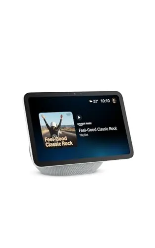 Amazon Echo Show 8 (última generación): pantalla HD de 8,7" con audio espacial (blanco), con Acceso Anticipado a Alexa+