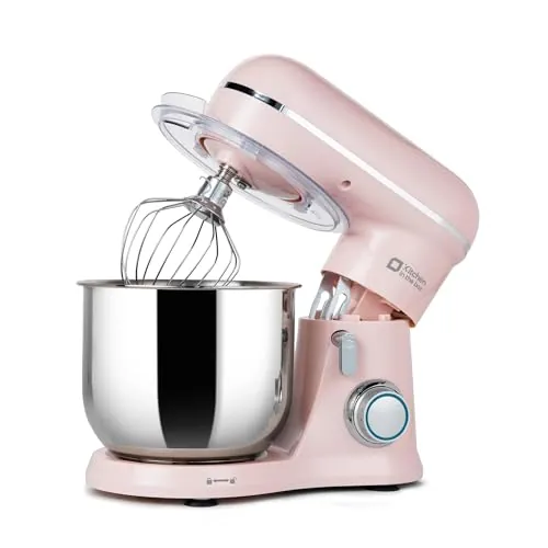 Kitchen in the box Batidora Amasadora Mini 3.5L, Amasadora Pan y Repostería 800W, 10+ Velocidades con Pulso, Robot de Cocina Multifunción con Accesorios, para Principiantes y Cocinas Pequeñas