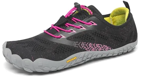SAGUARO Hombre Mujer Minimalistas Zapatillas de Trail Running Ligeras y Respirable Zapatos Descalzos Gym Playa Calzado de Deportes Acuaticos para Correr Senderismo, Rojo 40 EU