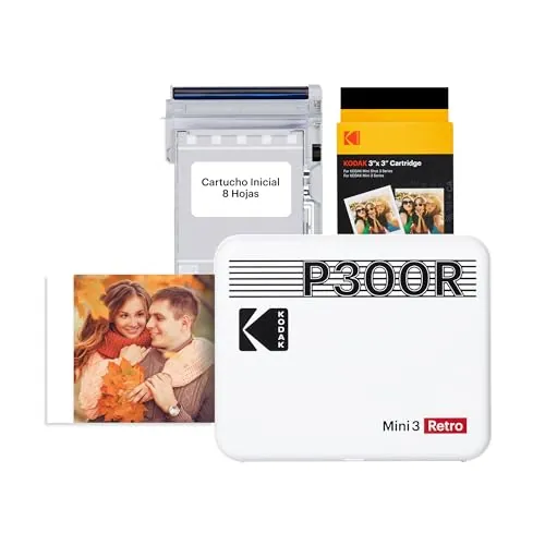 KODAK Impresora Fotográfica Mini 3 Retro P300RW60 Blanco