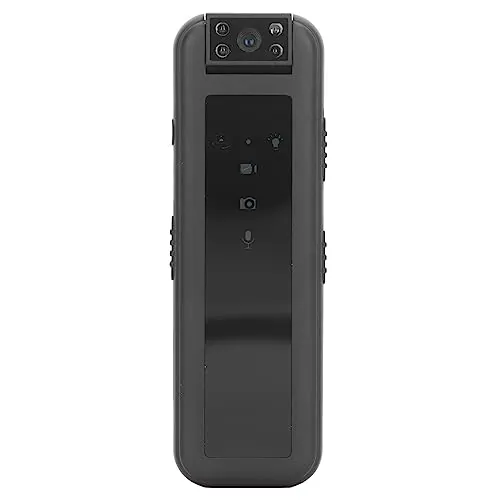 Cámara Corporal, Mini Cámara Giratoria de 180 Grados con Visión Nocturna, Cámara de Niñera Portátil 1080P con Clip Trasero Portátil, Luz Indicadora LED, 600 MAh para Oficina en