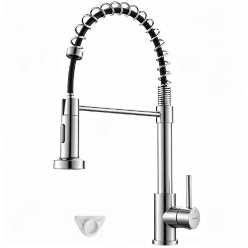 Ibergrif Grifo Cocina Extraíble Acero Inoxidable 304 Cepillado Monomando