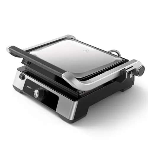 Philips Grill Eléctrico 5000, Amplia Superficie, Temp. Ajustable, 2200W