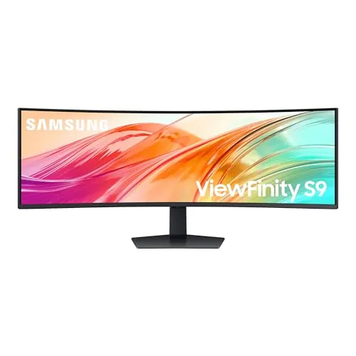 Samsung 49" LS49C950UAUXEN - Monitor ViewFinity S9, DQHD 5120x1440, 32:9, 3000:1, 120 Hz, 5 ms, 350 CD/m², HDMI, Negro