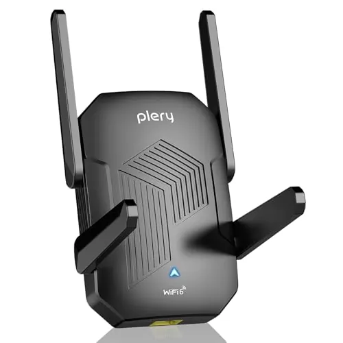 PLERY AX1500 Repetidor WiFi 6, Repetidor WiFi Largo Alcance Doble Banda