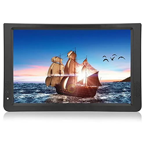 Garsent Televisor portátil de 11.6 Pulgadas, televisor LED pequeño bocinas, baterías Recargables de 1500 mAh para el Dormitorio, Cocina.(EU) (11.6")