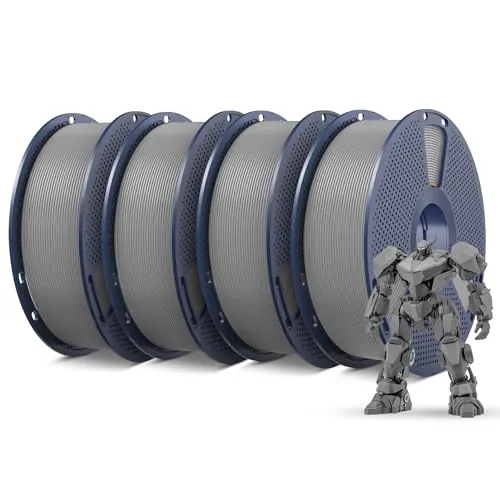 SUNLU 4KG Filamento PETG Gris 1.75mm, PETG Filamento Impresora 3D