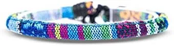 Made by Nami Pulsera Boho Surfer para Mujer y Hombre - Accesorios para Fiestas y de Playa - Hechos a Mano - 100% Resistente al Agua y Ajustable (Turquesa)