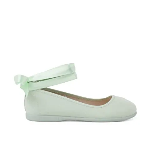 Pisamonas Bailarina Cintas Raso Cierre Pulsera Talla 28 Color Verde Pastel