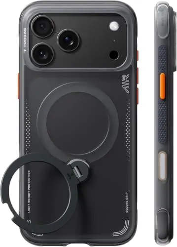 TORRAS Ostand Q3 Air para iPhone 18 Pro, Funda Anticaídas con Airbag